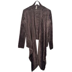 Barefoot Dreams Size Large Brown Long Sleeve Travel Layering Soft Feel Cardigan